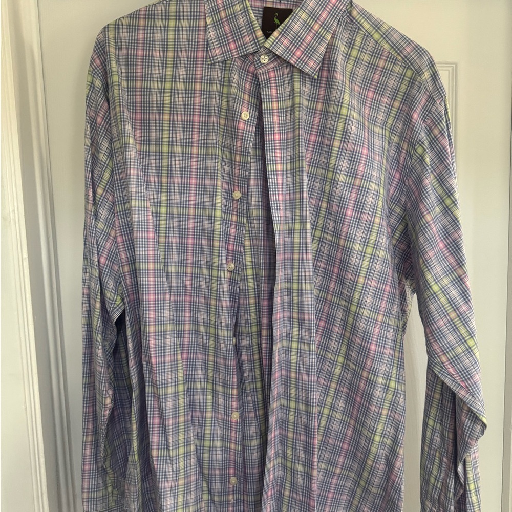 Tailorbyrd Men's Pastel Plaid Button Down Shirt